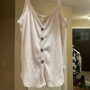 Women’s M waffle knot cream tank top